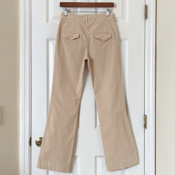 BDG Urban Outfitters Classic Pinwale Corduroy High Waisted Bootcut Pants Cream 2 - Picture 4 of 13